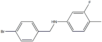 N-[(4-bromophenyl)methyl]-3-fluoro-4-methylaniline 化学構造式