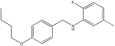 N-[(4-butoxyphenyl)methyl]-2-fluoro-5-methylaniline Structure