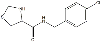 N-[(4-chlorophenyl)methyl]-1,3-thiazolidine-4-carboxamide 化学構造式