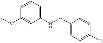 N-[(4-chlorophenyl)methyl]-3-(methylsulfanyl)aniline Struktur