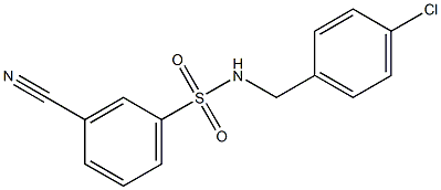 N-[(4-chlorophenyl)methyl]-3-cyanobenzene-1-sulfonamide Structure