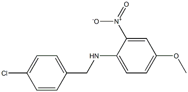 N-[(4-chlorophenyl)methyl]-4-methoxy-2-nitroaniline Structure