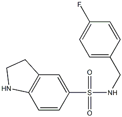 N-[(4-fluorophenyl)methyl]-2,3-dihydro-1H-indole-5-sulfonamide 化学構造式