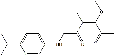 N-[(4-methoxy-3,5-dimethylpyridin-2-yl)methyl]-4-(propan-2-yl)aniline,,结构式