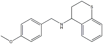 N-[(4-methoxyphenyl)methyl]-3,4-dihydro-2H-1-benzothiopyran-4-amine,,结构式