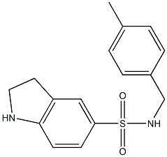 N-[(4-methylphenyl)methyl]-2,3-dihydro-1H-indole-5-sulfonamide 结构式