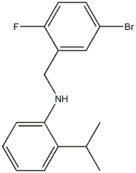 N-[(5-bromo-2-fluorophenyl)methyl]-2-(propan-2-yl)aniline Structure