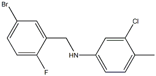 N-[(5-bromo-2-fluorophenyl)methyl]-3-chloro-4-methylaniline,,结构式