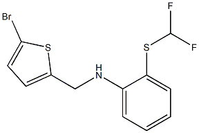 N-[(5-bromothiophen-2-yl)methyl]-2-[(difluoromethyl)sulfanyl]aniline Structure