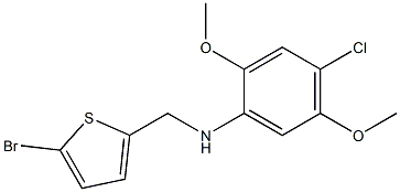 N-[(5-bromothiophen-2-yl)methyl]-4-chloro-2,5-dimethoxyaniline Structure