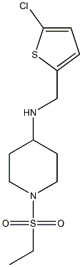 N-[(5-chlorothiophen-2-yl)methyl]-1-(ethanesulfonyl)piperidin-4-amine,,结构式