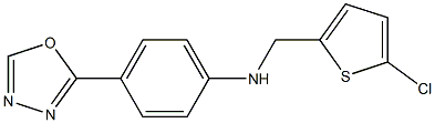 N-[(5-chlorothiophen-2-yl)methyl]-4-(1,3,4-oxadiazol-2-yl)aniline Structure