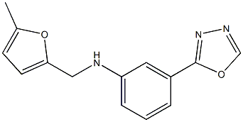 N-[(5-methylfuran-2-yl)methyl]-3-(1,3,4-oxadiazol-2-yl)aniline