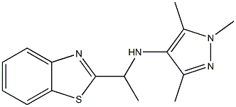 N-[1-(1,3-benzothiazol-2-yl)ethyl]-1,3,5-trimethyl-1H-pyrazol-4-amine Structure