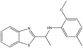 N-[1-(1,3-benzothiazol-2-yl)ethyl]-2-methoxy-5-methylaniline Structure