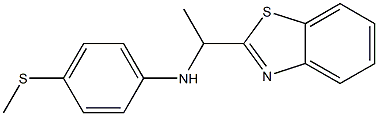 N-[1-(1,3-benzothiazol-2-yl)ethyl]-4-(methylsulfanyl)aniline Structure