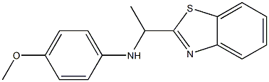 N-[1-(1,3-benzothiazol-2-yl)ethyl]-4-methoxyaniline 化学構造式