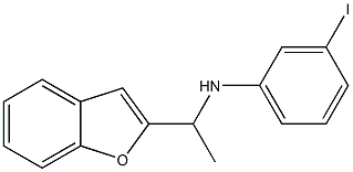 N-[1-(1-benzofuran-2-yl)ethyl]-3-iodoaniline,,结构式