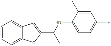 N-[1-(1-benzofuran-2-yl)ethyl]-4-fluoro-2-methylaniline 化学構造式