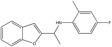 N-[1-(1-benzofuran-2-yl)ethyl]-4-fluoro-2-methylaniline 结构式