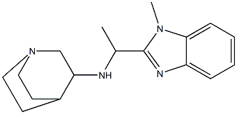 N-[1-(1-methyl-1H-1,3-benzodiazol-2-yl)ethyl]-1-azabicyclo[2.2.2]octan-3-amine,,结构式