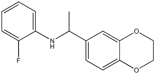 N-[1-(2,3-dihydro-1,4-benzodioxin-6-yl)ethyl]-2-fluoroaniline 结构式