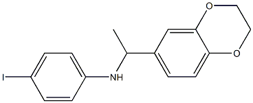 N-[1-(2,3-dihydro-1,4-benzodioxin-6-yl)ethyl]-4-iodoaniline Structure