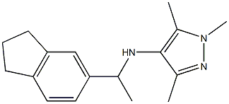 N-[1-(2,3-dihydro-1H-inden-5-yl)ethyl]-1,3,5-trimethyl-1H-pyrazol-4-amine Structure