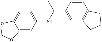 N-[1-(2,3-dihydro-1H-inden-5-yl)ethyl]-2H-1,3-benzodioxol-5-amine Structure