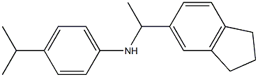 N-[1-(2,3-dihydro-1H-inden-5-yl)ethyl]-4-(propan-2-yl)aniline,,结构式