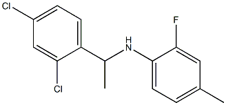 N-[1-(2,4-dichlorophenyl)ethyl]-2-fluoro-4-methylaniline Structure