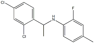 N-[1-(2,4-dichlorophenyl)ethyl]-2-fluoro-4-methylaniline 化学構造式