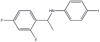 N-[1-(2,4-difluorophenyl)ethyl]-4-iodoaniline Struktur