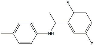 N-[1-(2,5-difluorophenyl)ethyl]-4-methylaniline 化学構造式