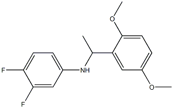 N-[1-(2,5-dimethoxyphenyl)ethyl]-3,4-difluoroaniline 化学構造式
