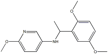 N-[1-(2,5-dimethoxyphenyl)ethyl]-6-methoxypyridin-3-amine,,结构式