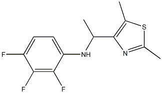 N-[1-(2,5-dimethyl-1,3-thiazol-4-yl)ethyl]-2,3,4-trifluoroaniline Structure