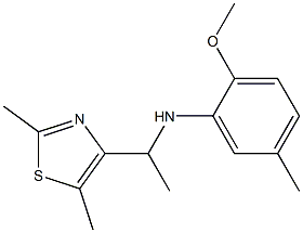 N-[1-(2,5-dimethyl-1,3-thiazol-4-yl)ethyl]-2-methoxy-5-methylaniline,,结构式