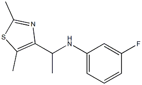 N-[1-(2,5-dimethyl-1,3-thiazol-4-yl)ethyl]-3-fluoroaniline Struktur