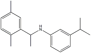 N-[1-(2,5-dimethylphenyl)ethyl]-3-(propan-2-yl)aniline 结构式