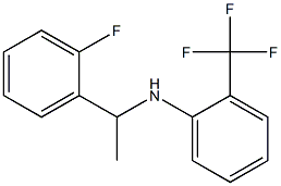 N-[1-(2-fluorophenyl)ethyl]-2-(trifluoromethyl)aniline,,结构式