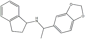N-[1-(2H-1,3-benzodioxol-5-yl)ethyl]-2,3-dihydro-1H-inden-1-amine,,结构式