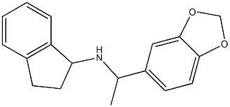 N-[1-(2H-1,3-benzodioxol-5-yl)ethyl]-2,3-dihydro-1H-inden-1-amine 化学構造式