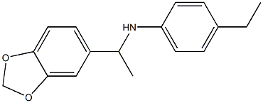 N-[1-(2H-1,3-benzodioxol-5-yl)ethyl]-4-ethylaniline Structure