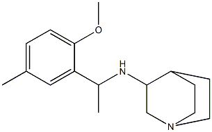 N-[1-(2-methoxy-5-methylphenyl)ethyl]-1-azabicyclo[2.2.2]octan-3-amine,,结构式