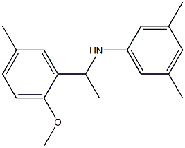 N-[1-(2-methoxy-5-methylphenyl)ethyl]-3,5-dimethylaniline,,结构式