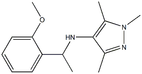 N-[1-(2-methoxyphenyl)ethyl]-1,3,5-trimethyl-1H-pyrazol-4-amine,,结构式