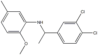 N-[1-(3,4-dichlorophenyl)ethyl]-2-methoxy-5-methylaniline,,结构式