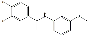 N-[1-(3,4-dichlorophenyl)ethyl]-3-(methylsulfanyl)aniline,,结构式