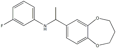 N-[1-(3,4-dihydro-2H-1,5-benzodioxepin-7-yl)ethyl]-3-fluoroaniline,,结构式